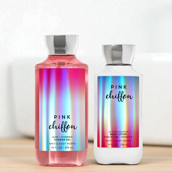 🆕Bath and Body Works Pink Chiffon Bundle/Lot - Picture 1 of 4